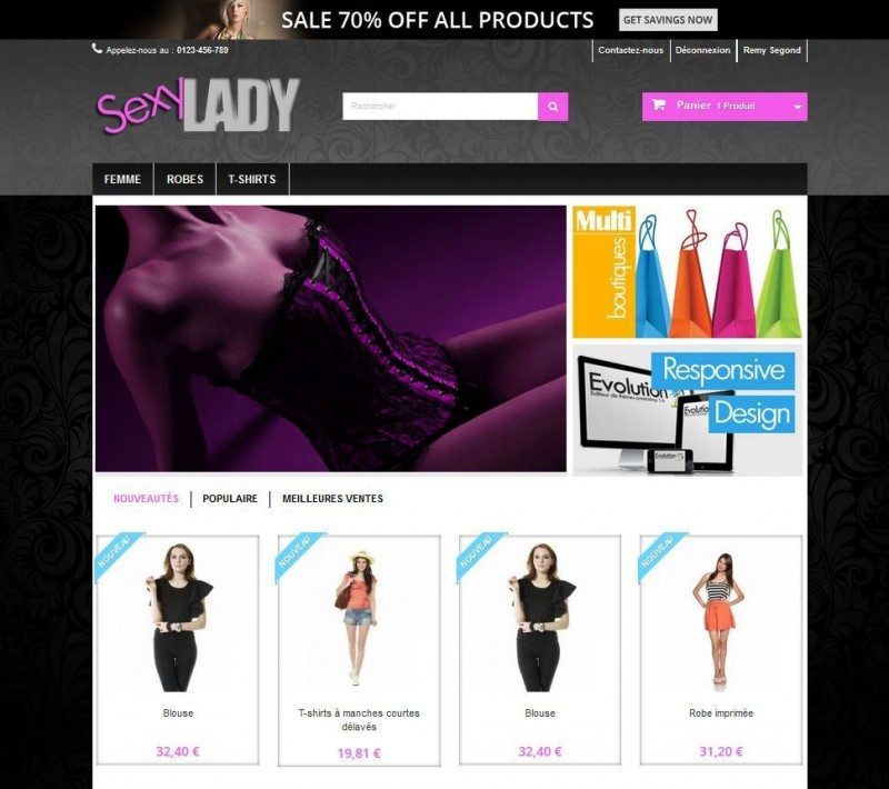 Thème gratuit pour prestashop 1.6 : EX015