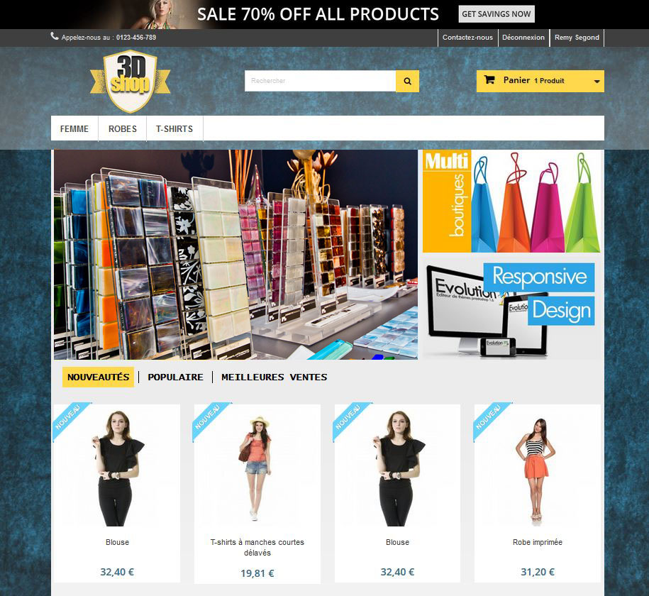 Thème gratuit pour prestashop 1.6 : ex017